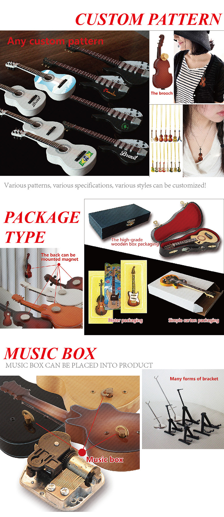 miniature guitar-Customization & pack